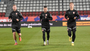 Fotbalová repre potrénovala na Andrově stadionu