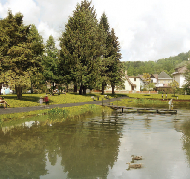 Rybníček a okolí v Denisově ulici v Jeseníku čeká proměna