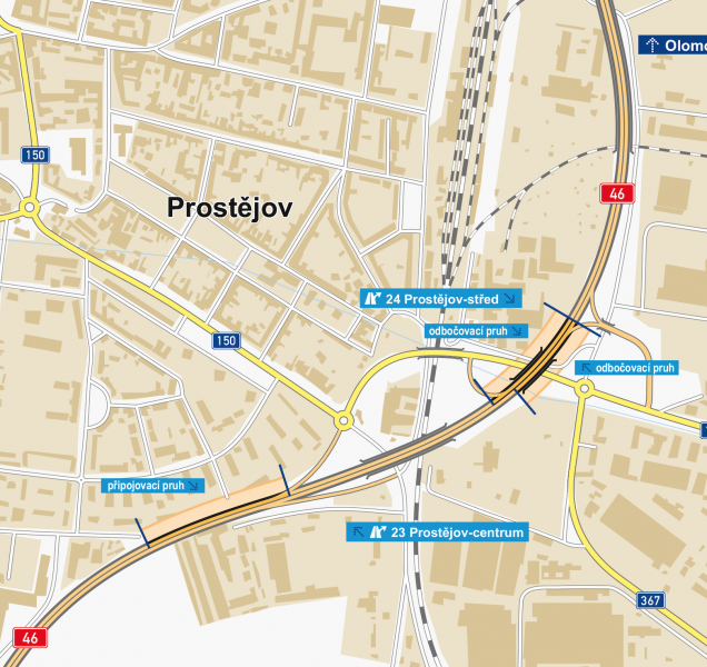 Nejpozději v úterý skončí dopravní omezení na dálniční estakádě kolem Prostějova