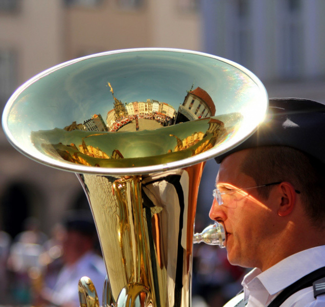 Olomouc rozezní hudba jubilejního festivalu vojenských hudeb