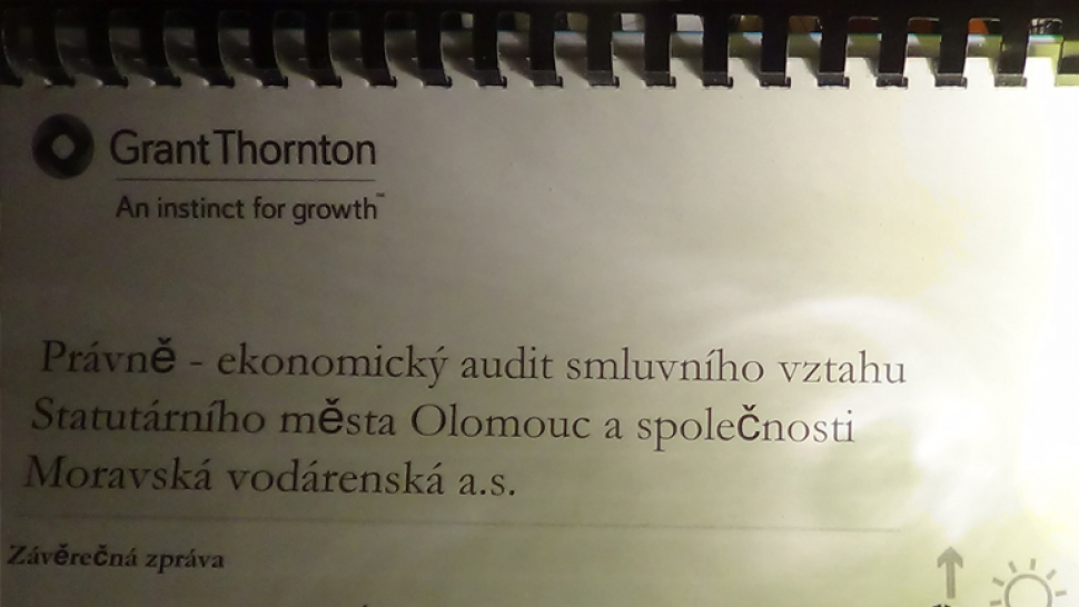 Audit smluvního vztahu města Olomouce a Vodáren: Hrozí 390 milionů pokuty?